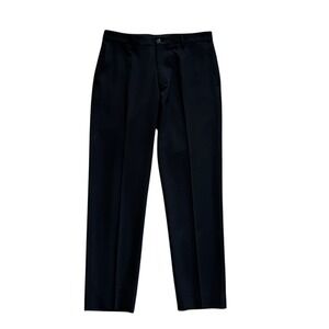 Zara Mens Black Dress Pants Flat Front Tailored Trousers Size USA 31 EUR 40‎